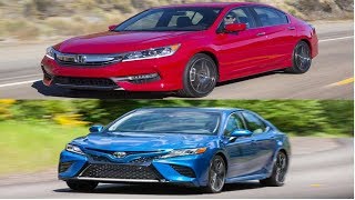 2018 Toyota Camry vs 2017 Honda Accord Head to Head [upl. by Aihsetel]