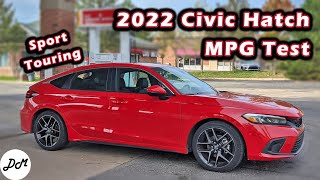 2022 Honda Civic Hatchback – MPG Test  Realworld Highway Range [upl. by Artie182]