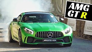 MercedesBenz AMG GT R  MASSIVE Burnouts Donuts amp Powerslides  2018 Goodwood Festival of Speed [upl. by Carew]