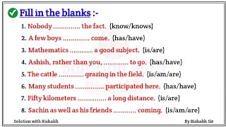 Fill in the blanks with correct form of verbs  Choose the correct form of verbs Fill in the blanks [upl. by Yerffoej80]