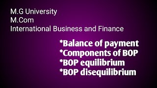 Balance of payment BOPbalanceofpaymentmguniversity malayalam [upl. by Tynan]