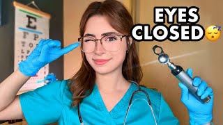 ASMR Cranial Nerve Exam but EYES CLOSED 👀 Doctor ASMR for Sleep ❤️ Follow my Instructions [upl. by Enyale647]