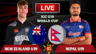 NEPAL U19 VS NEW ZEALAND U19 LIVE  ICC U19 WORLD CUP LIVE  LIVE NEPAL U19 VS NEW ZEALAND U19 [upl. by Arny622]