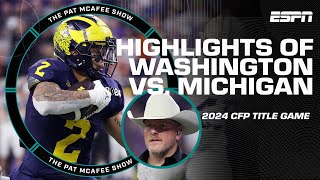 Best of CFP Field Pass w Pat McAfee Show Washington vs Michigan  ESPN College Football [upl. by Gratianna765]