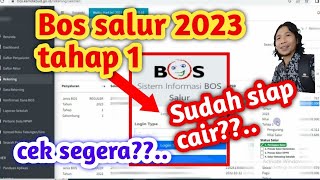 cara cek bos salur 2023 siap cair tahun 2023 tahap 1 gelombang3segera cek bos salur anda [upl. by Amej879]