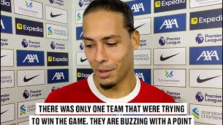 😳 Virgil Van Dijk post match interview after Man United vs Liverpool goalless draw at Anfield [upl. by Ettenan]