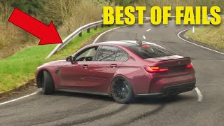 BEST OF CAR FAILS CLOSE CALLS KARENS POLICE 2024  BMW M Audi RS AMG Lamborghini [upl. by Seluj]