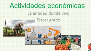 LAS ACTIVIDADES ECONOMICAS LA ENTIDAD DONDE VIVO 3°  APRENDE DESDE CASA [upl. by Stutzman]