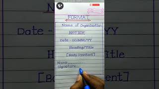 Notice Writing format  notice writing kaise likhate hain  notice writing class 12 [upl. by Derwin498]