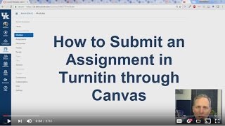 How to Submit an Assignment to Turnitin in Canvas for Students [upl. by Meijer]