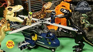 New Lego Jurassic World Blues Helicopter Pursuit 75928 Unboxing Fallen Kingdom Dinosaur TRex Vs [upl. by Lig]