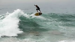 Modern Pro Skimboarding  KICKFLIP On a Wave  Raw Footage [upl. by Anitneuq]