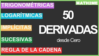 Aprende a derivar con este video  50 DERIVADAS parte 2  Reglas no algebraicas [upl. by Nohsed]