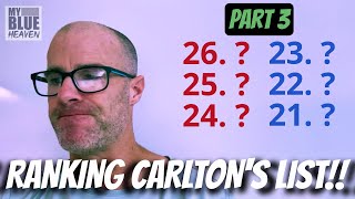 PT 3  Ranking the CARLTON list from 44 to Number 1 [upl. by Trah]