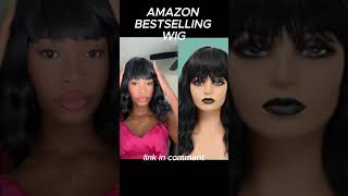 Amazon Bestselling Wig under 20  Wavy Short Curly Bob Wig with Bangs amazonwigs [upl. by Airdni]