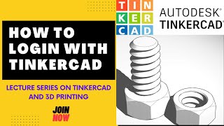 Tinkercad Login and account Making how to start with tinkercad [upl. by Hillary]