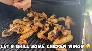 GRILL CHICKEN WINGS Char Broil Infrared Grill [upl. by Elatia]