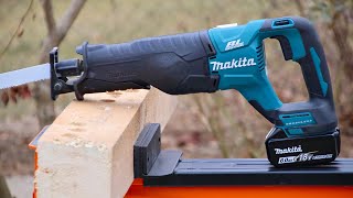 Makita DJR187 18V LXT brushless reciprocating saw work demo [upl. by Laforge]