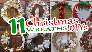 11 Easy Christmas Wreath Decoration ideas from Common Naterials [upl. by Quita]