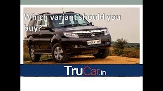 TATA Safari Storme 2017 Variants Explain LX EX VX VX 4x4 in हिन्दी  Trucar India [upl. by Acirt]