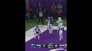 JORDAN ADDISON WITH AN UNBELIEVABLE GRAB TO PUT MINNESOTA ON THE BOARD 😱 📺 NBC shorts [upl. by Akimert]