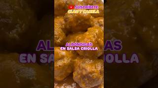 Albóndigas en Salsa Criolla albondigas albondigasensalsa recetasfaciles [upl. by Jepum]