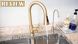 APPASO Touchless Kitchen Faucets Review  Beautiful in Color and Amazing at Use [upl. by Aicak641]