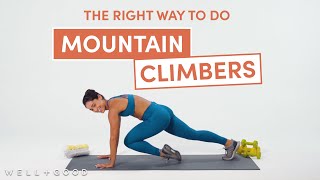 How to Do Mountain Climbers  The Right Way  WellGood [upl. by Odie]