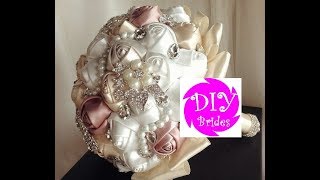 How to make Brooch Bouquet l DIY Bouquet Kit Pearlie l No Wires Easy Tutorial [upl. by Nelleus208]