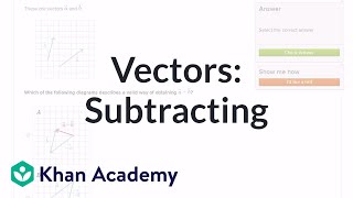 Subtracting vectors exercise example  Vectors  Precalculus  Khan Academy [upl. by Natsirc]