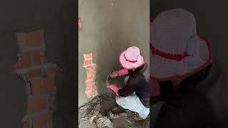 Plastering masonry shorts shortsfeed plaster construction [upl. by Eirised357]