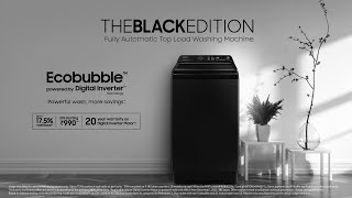 Ecobubble™ Fully Automatic Top Load Washing Machine  The Black Edition  Samsung [upl. by Bashuk209]