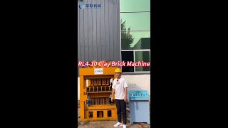 RL410 Fullautomatic Hydroforming Clay Interlocking Brick Making Machine [upl. by Venn139]