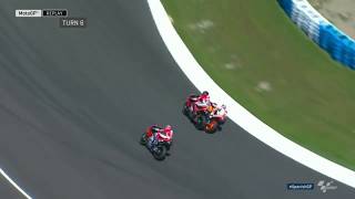 MotoGP Jerez 2018 Accidente Pedrosa Dovizioso Lorenzo [upl. by Eicnan]