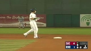 Brandon Drury doubles for the Aces [upl. by Naujud]