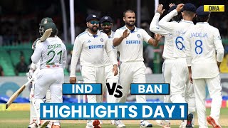 India Vs Bangladesh Highlights 2nd Test Day 1 Bangladesh On Brink Of Disaster Against India [upl. by Bartholomeo695]