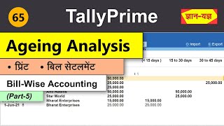 Ageing Analysis Report in Tally Prime  Ageing by Bill Date or Due Date  Billwise Accounting  65 [upl. by Nitsew]