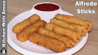 Chicken Alfredo Mozzarella Sticks Recipe  2020 Ramadan Recipes  Kitchen With Amna [upl. by Coppola]