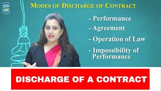 SUBJECT  BUSINESS LAW DISCHARGE OF A CONTRACT [upl. by Atalanti]