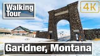 4K City Walks Gardiner Montana Virtual Treadmill Walking Tour [upl. by Billat]