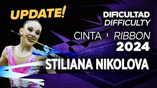 UPDATE 😱 Stiliana Nikolova  Ribbon Difficulty 2024  NEW WORLD RECORD 🤯🔥 [upl. by Susejedairam]