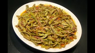 RECETTE VÉGÉTARIENNE LES HARICOTS VERTS À LA TOMATE [upl. by Eiddet614]