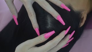 ASMR Scalp Check With Long Nails Relaxing Hair Play No Talking For Deep Sleep [upl. by Prosper]