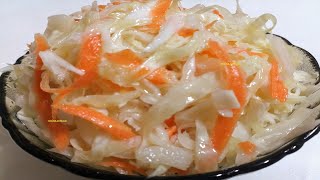 Маринованная капуста с морковью и чесноком Капуста маринованная горячим маринадом с уксусом [upl. by Rafaelof]