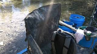 GOLD DREDGING IN OREGON ON ANCIENT RIVER CHANNEL JOSEPHINE CREEK [upl. by Aihsilef]