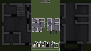 Floor plan of duplex house 🏡 floorplan minecraft duplex shorts [upl. by Gyatt]