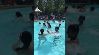 Kids are dancing in swimming pool at Zoomarine Rome Italy [upl. by Male]