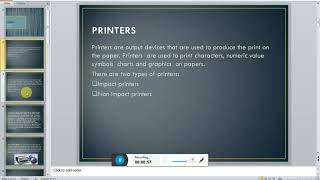 Intorduction to printers Impact and non Impact printers [upl. by Yllop]