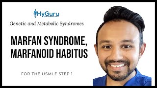 Marfanoid Syndrome Marfanoid Habitus  High Yield Genetic and Metabolic Syndromes for USMLE Step 1 [upl. by Roi]