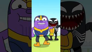 POI POI POI 😂 Pop Robot Encounters Venom and Thanos with Avenger Team [upl. by Eniaral]